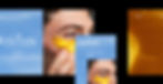 A thumbnail of a landing page with an image of a man placing a gold under eye mask to his face.