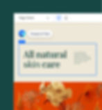 Thumbnail of a landing page with flowers against an orange background - showcasing WIx’s AI text creator.
