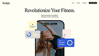 Sports & Fitness website templates - App Launch